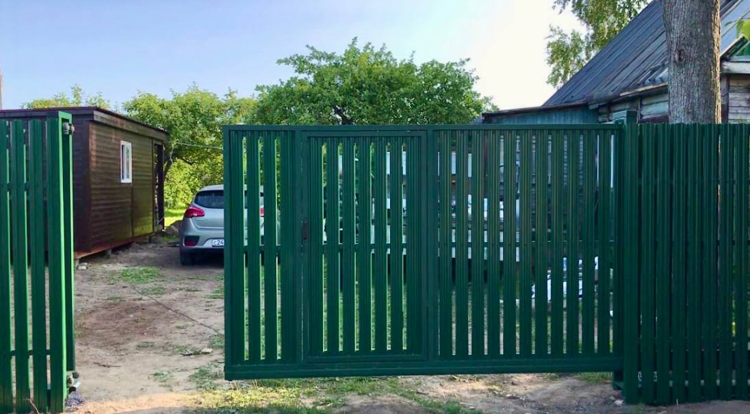 Евроштакетник откатные ворота в Ленобласти